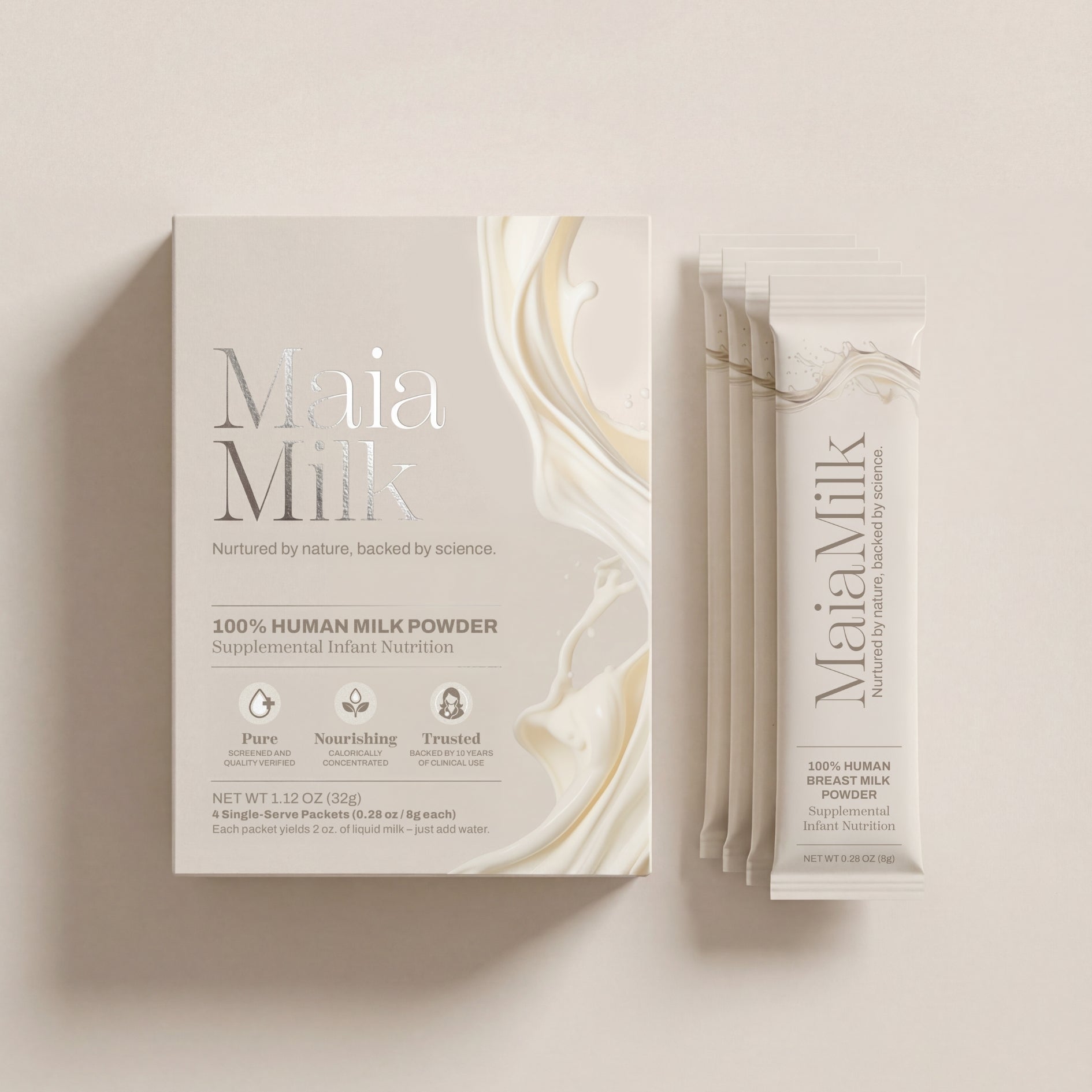 100% Human Breast Milk Powder Packets